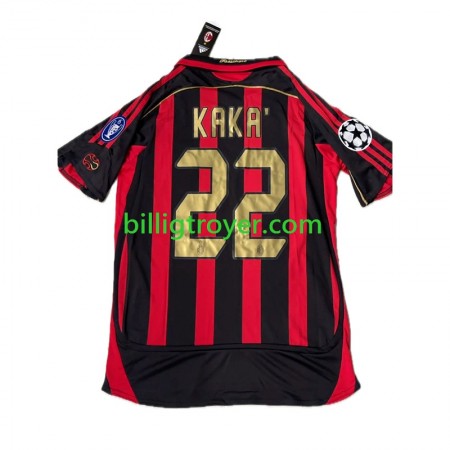 Billige Fotballdrakter AC Milan KAKA 8 Retro Hjemmedraktsett 2006-2007 Kortermet